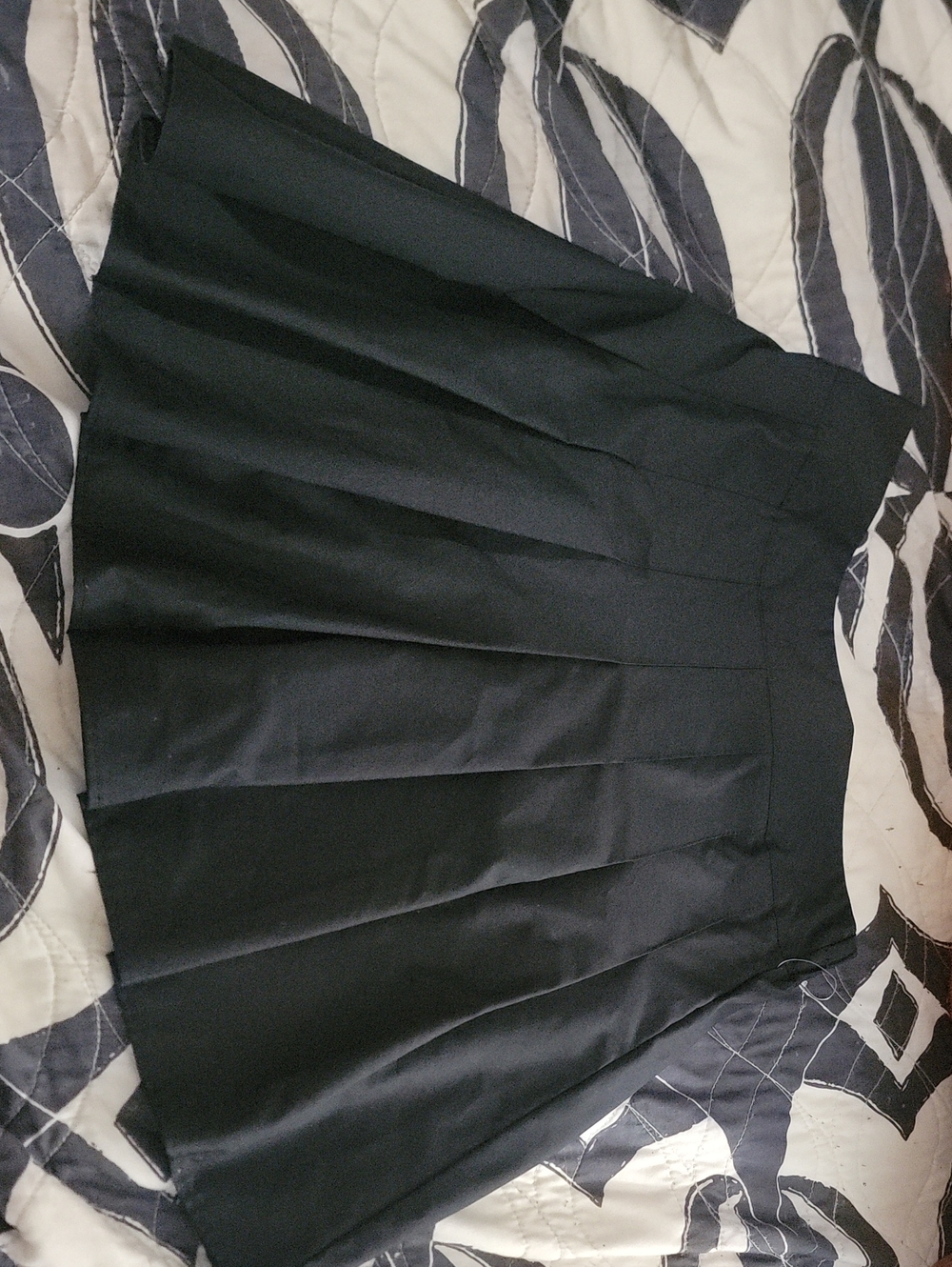 Hippie Rose Black Pleated Skater Skirt